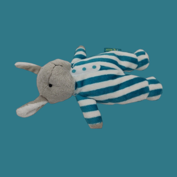 Goodnight Moon Lovey Plushie Security Blanket + 10" Bunny Rabbit Toy Striped PJs - Picture 10 of 12